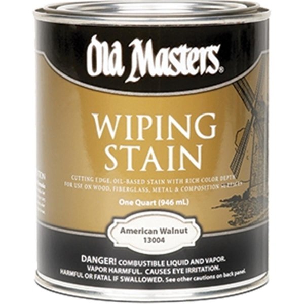 Old Masters 13004 American Walnut Wiping 240 Voc Stain - 1 Quart OL327337